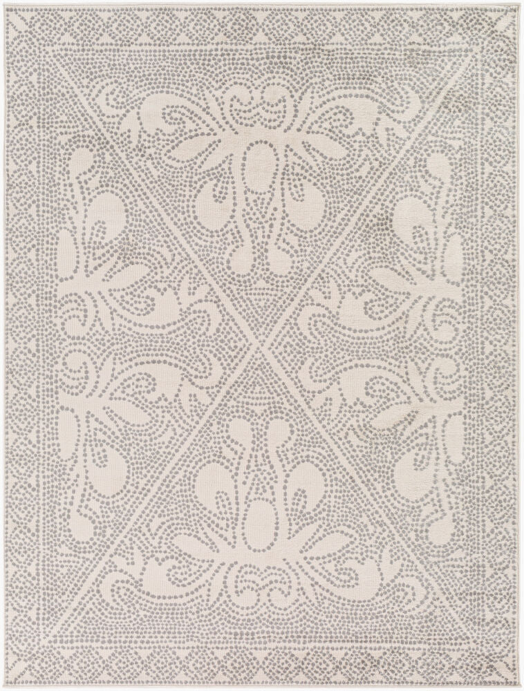 Roma Machine Woven Rug — Gray/White