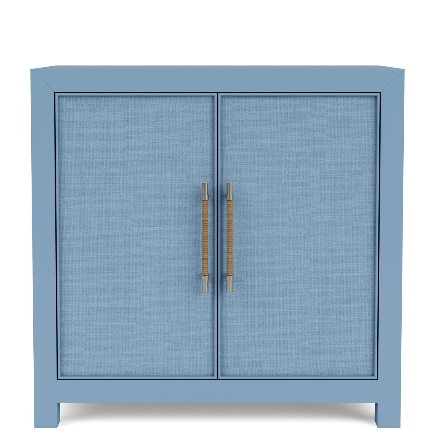 Riverside Rosalie 2-Door Accent Chest — Seagrass Doors, Cabana Blue Riverside Furniture Chest