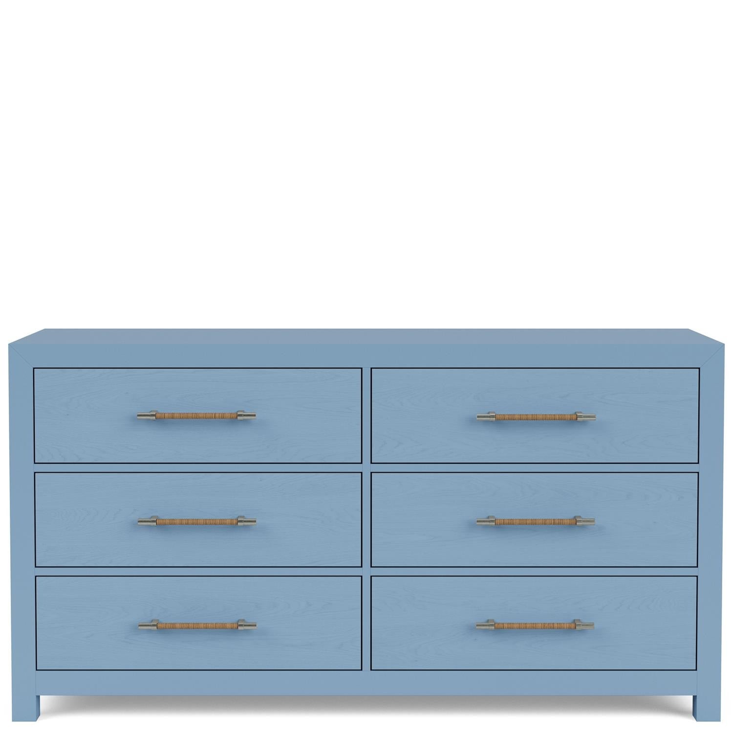 Riverside Rosalie 66-Inch Dresser — Six Drawers in Cabana Blue Riverside Furniture Dresser