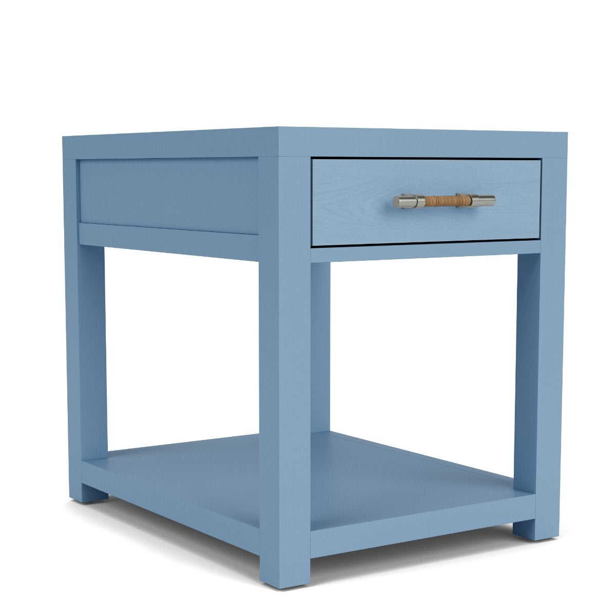 Riverside Rosalie End Table — Cabana Blue with Drawer Riverside Furniture End Table