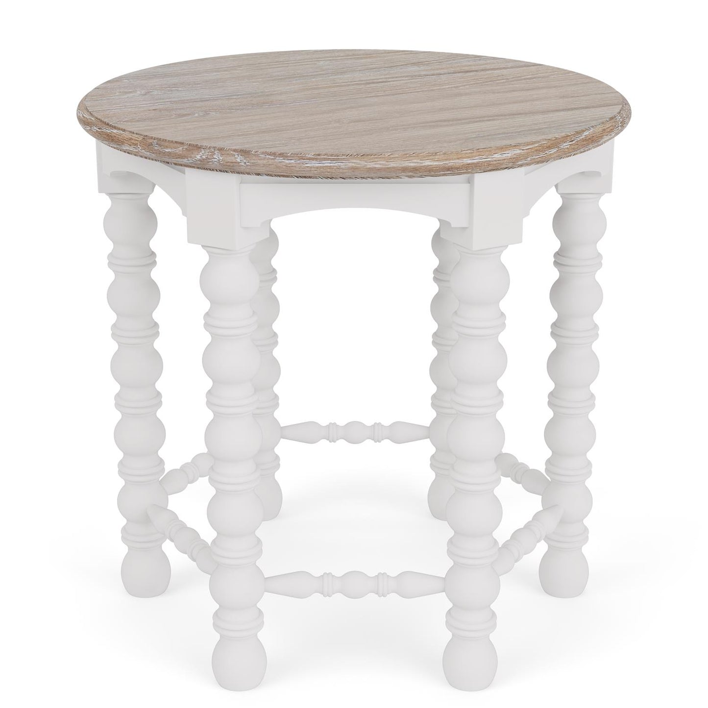 Riverside Rosalie Round Spindle End Table — Two-Tone Accent Riverside Furniture End Table