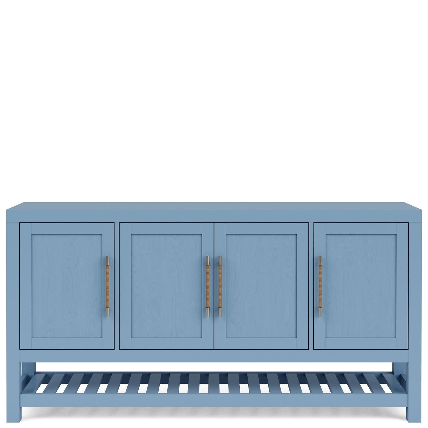 Riverside Rosalie Server — Cabana Blue Wire-Brushed Buffet Riverside Furniture Buffet