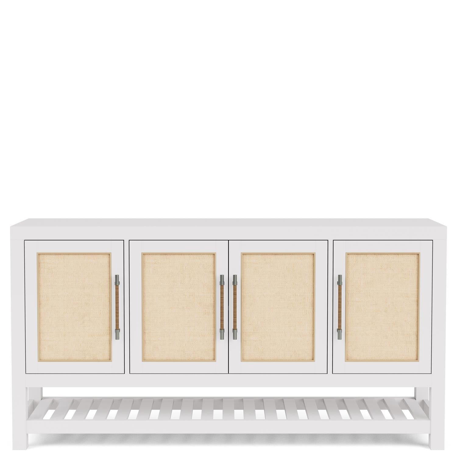 Riverside Rosalie Server — White Caps Buffet with Rattan Doors Riverside Furniture Buffet