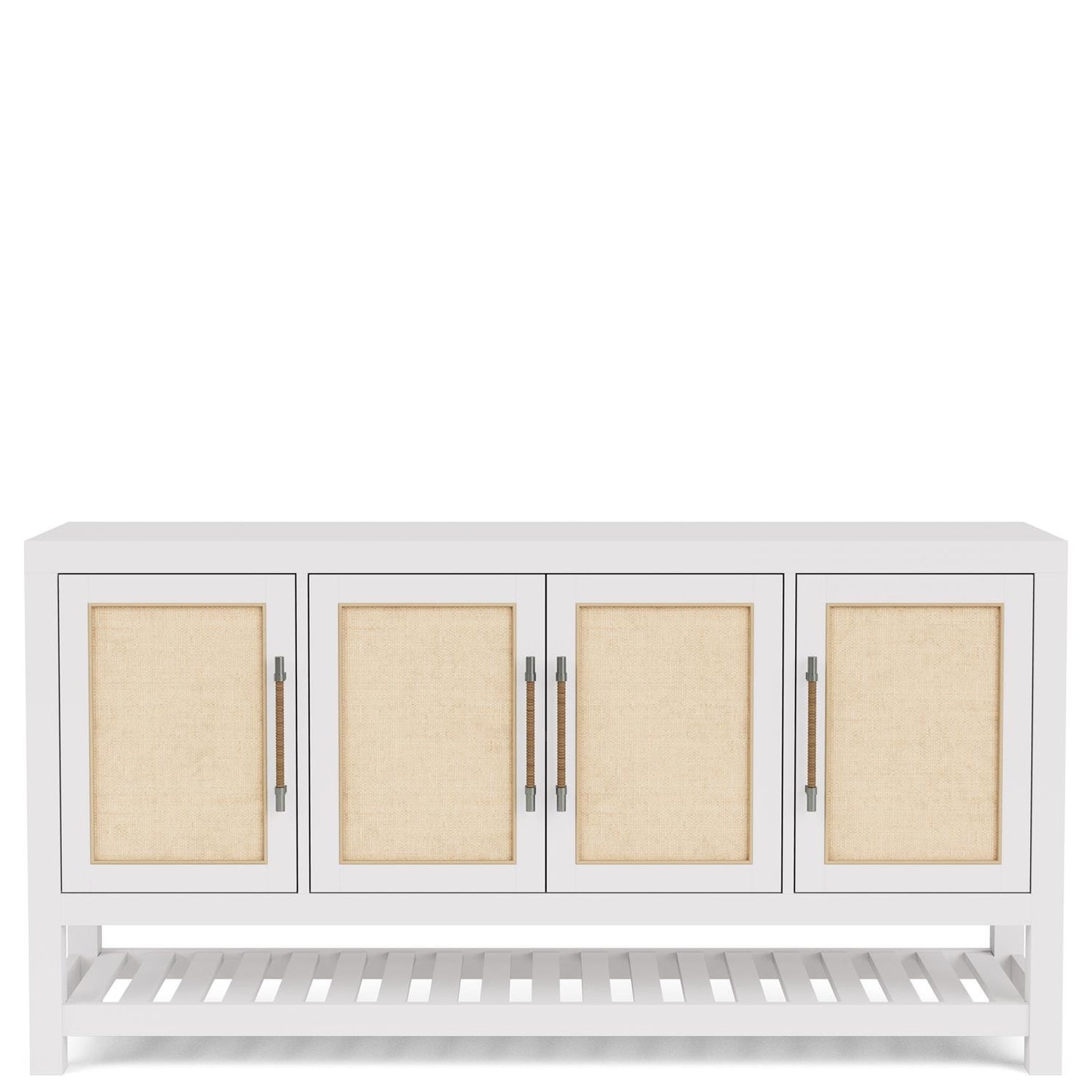 Riverside Rosalie Server — White Caps Buffet with Rattan Doors Riverside Furniture Buffet