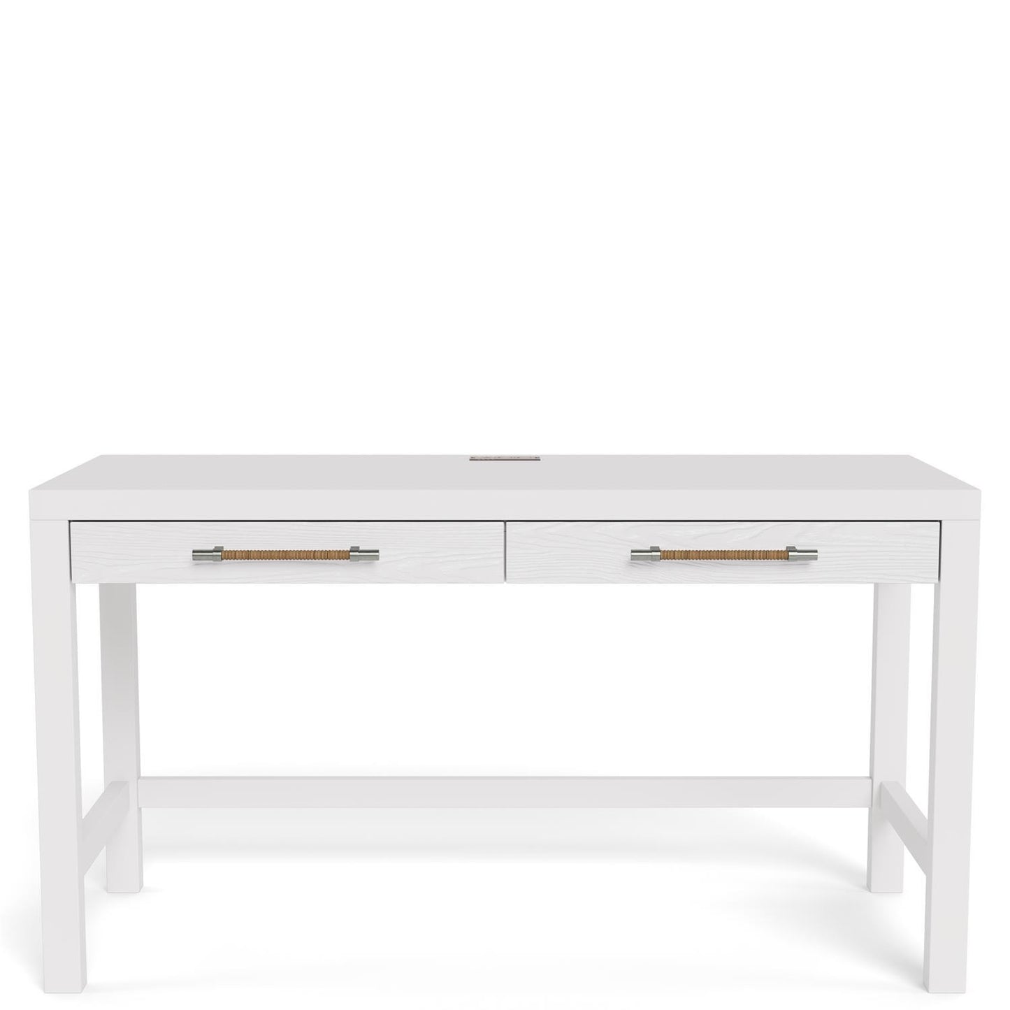 Riverside Rosalie Writing Desk — Built-In USB Power, White Caps Finish Riverside Furniture Desk