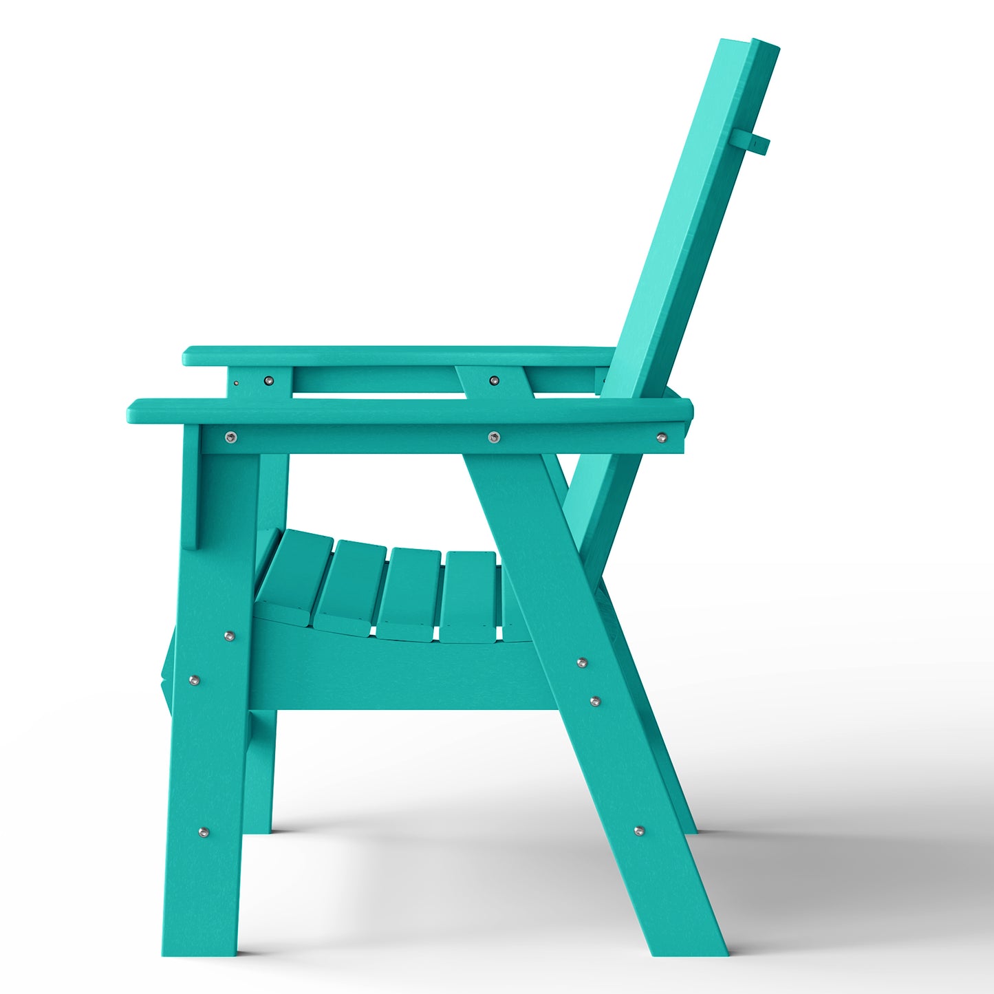 Malibu Modern All-Weather Outdoor Contoured Adirondack Dining Chair Seahawk Designs Patio Dining Chairs
