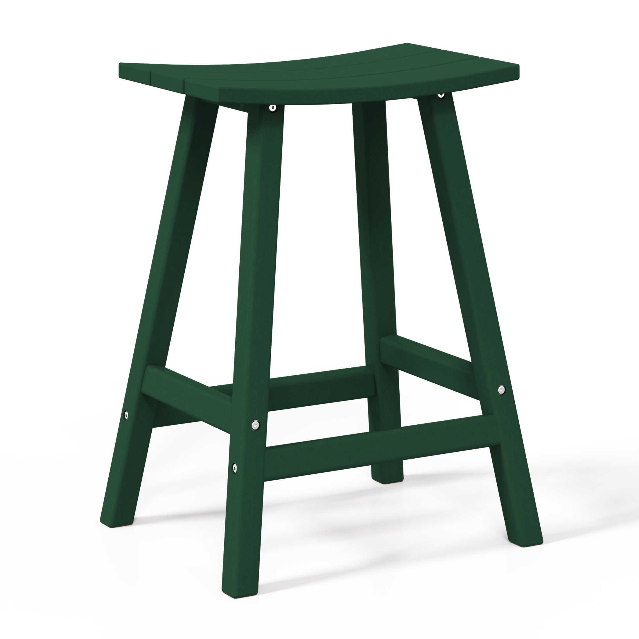 Stockholm All-Weather Outdoor Saddle Counter Stool (24" Height) Dark Brown Seahawk Designs Patio Bar & Counter Stools