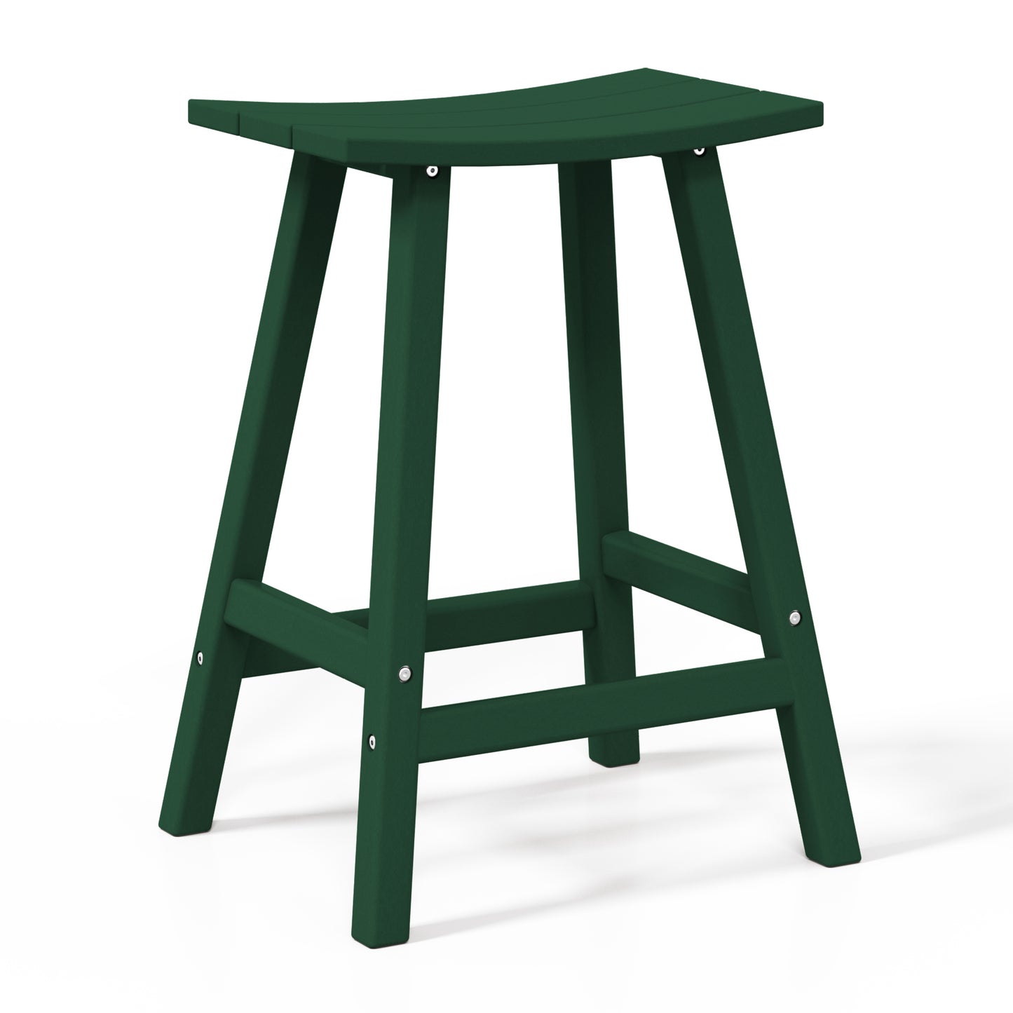 Stockholm All-Weather Outdoor Saddle Counter Stool (24" Height) Dark Brown Seahawk Designs Patio Bar & Counter Stools