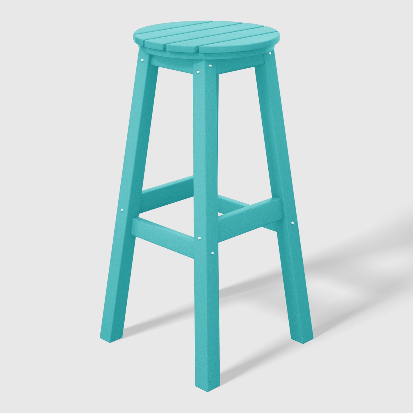Stockholm All-Weather Outdoor Round Bar Stool (29" Height) Turquoise Seahawk Designs Patio Bar & Counter Stools