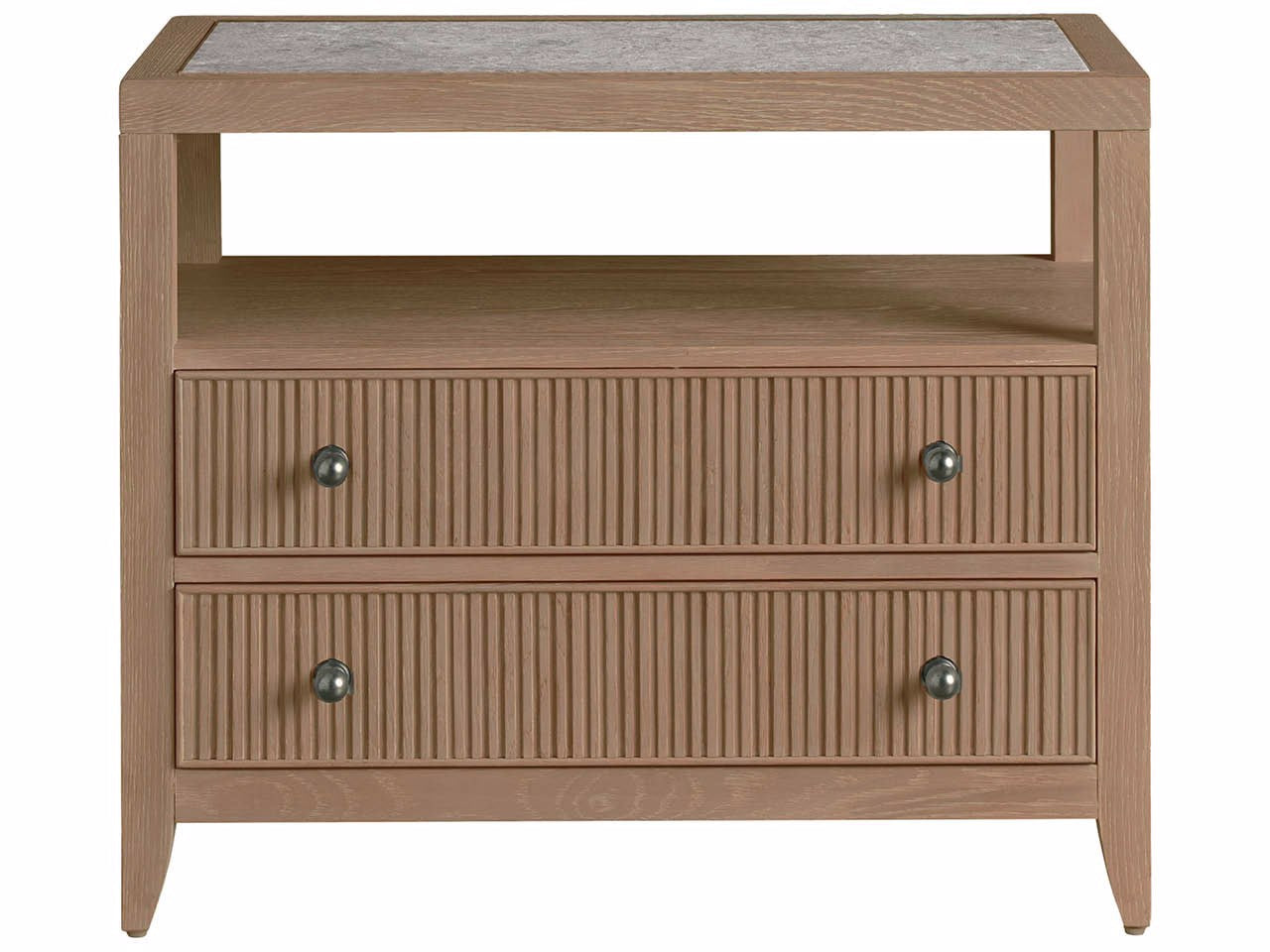 Universal Furniture Avaline Carmen Two Drawer Nightstand — Skylark — Avaline Collection