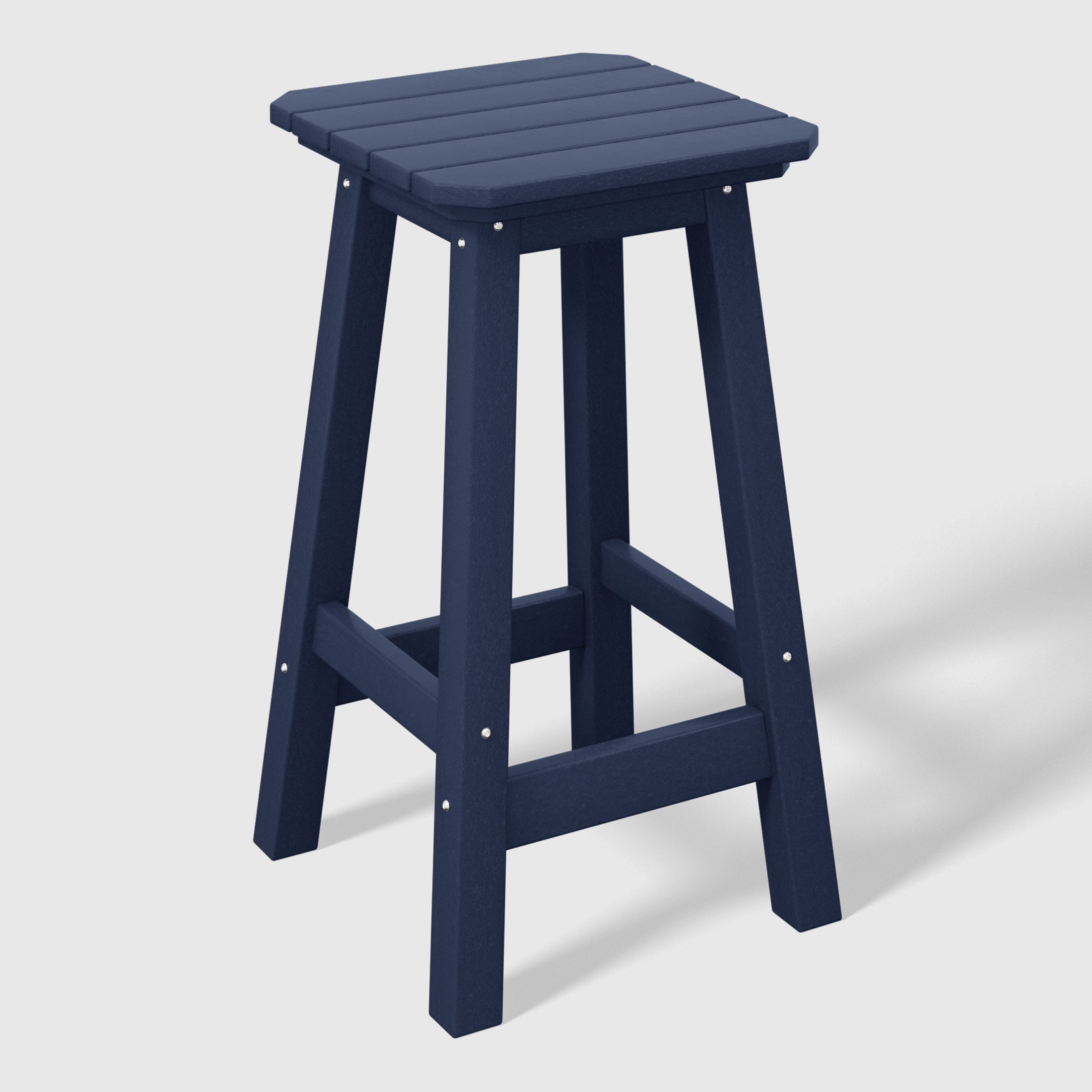 Stockholm All-Weather Outdoor Square Counter Stool (24" Seat Height) Navy Blue Seahawk Designs Patio Bar & Counter Stools