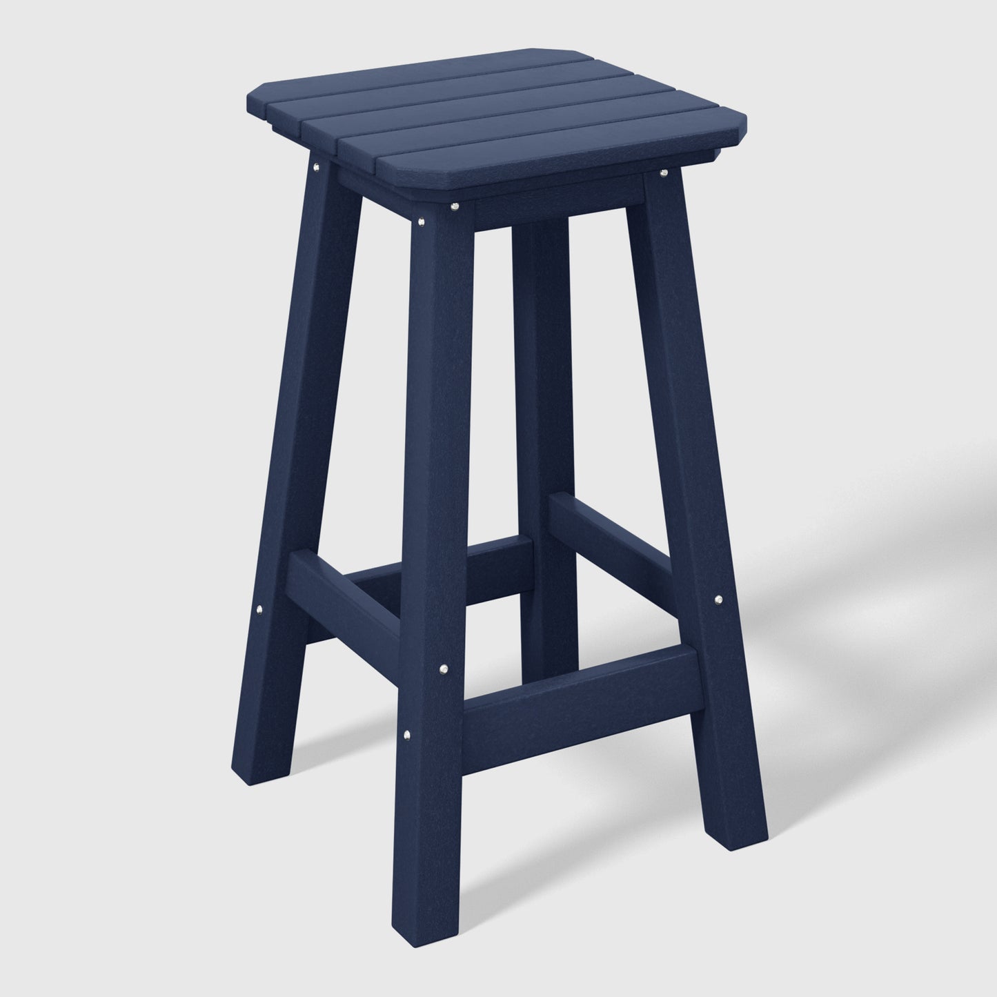 Stockholm All-Weather Outdoor Square Counter Stool (24" Seat Height) Navy Blue Seahawk Designs Patio Bar & Counter Stools