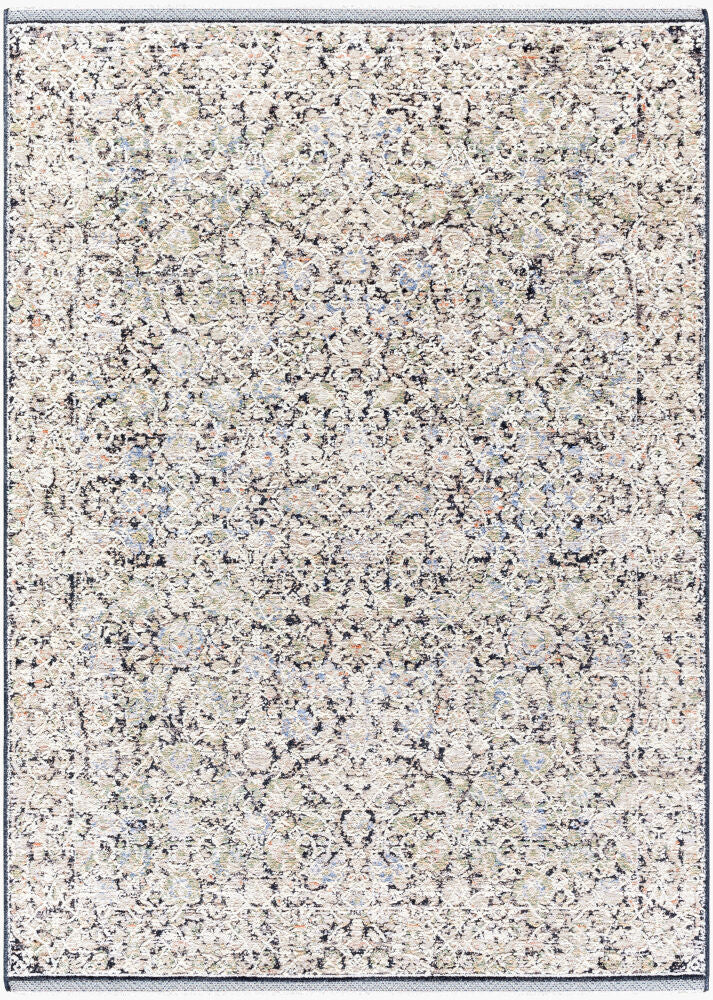 Rivaldo Machine Woven Rug — Black/Blue