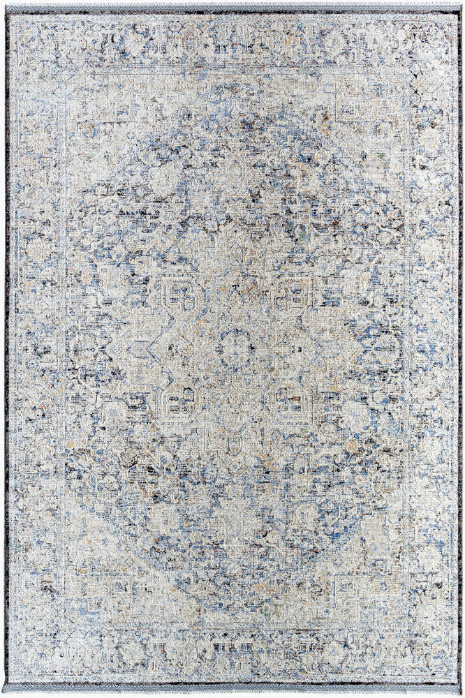 Rivaldo Machine Woven Rug — Black/Blue