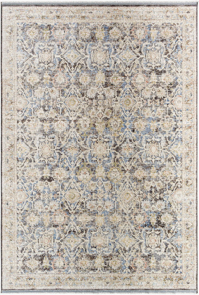 Rivaldo Machine Woven Rug — Black/Blue