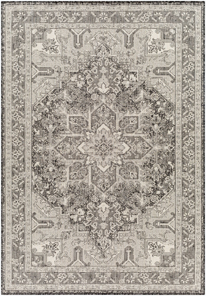 Ravello Machine Woven Rug — Black/Ivory