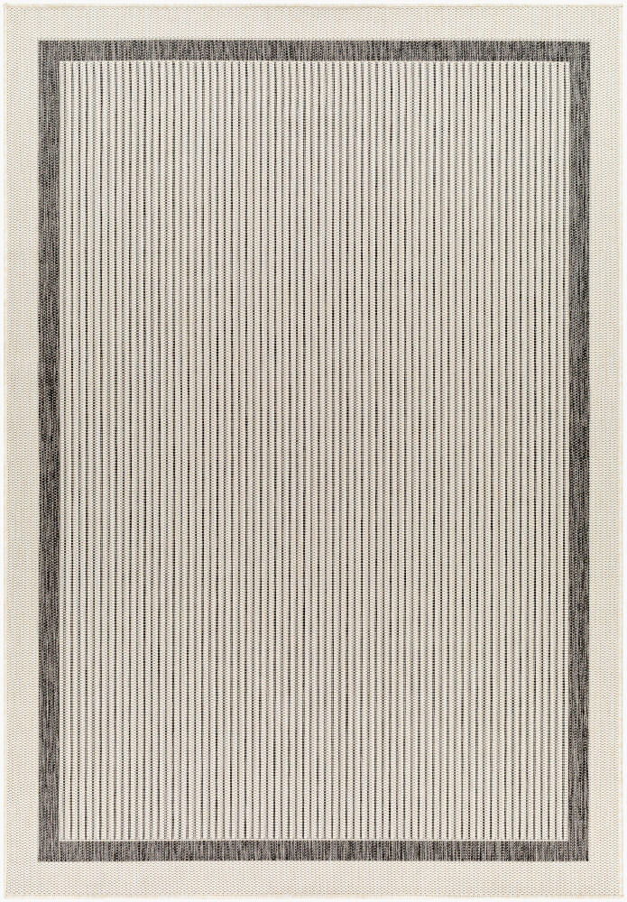 Ravello Machine Woven Rug — Black/Ivory