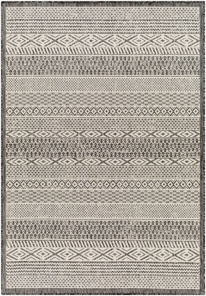 Ravello Machine Woven Rug — Black/Ivory
