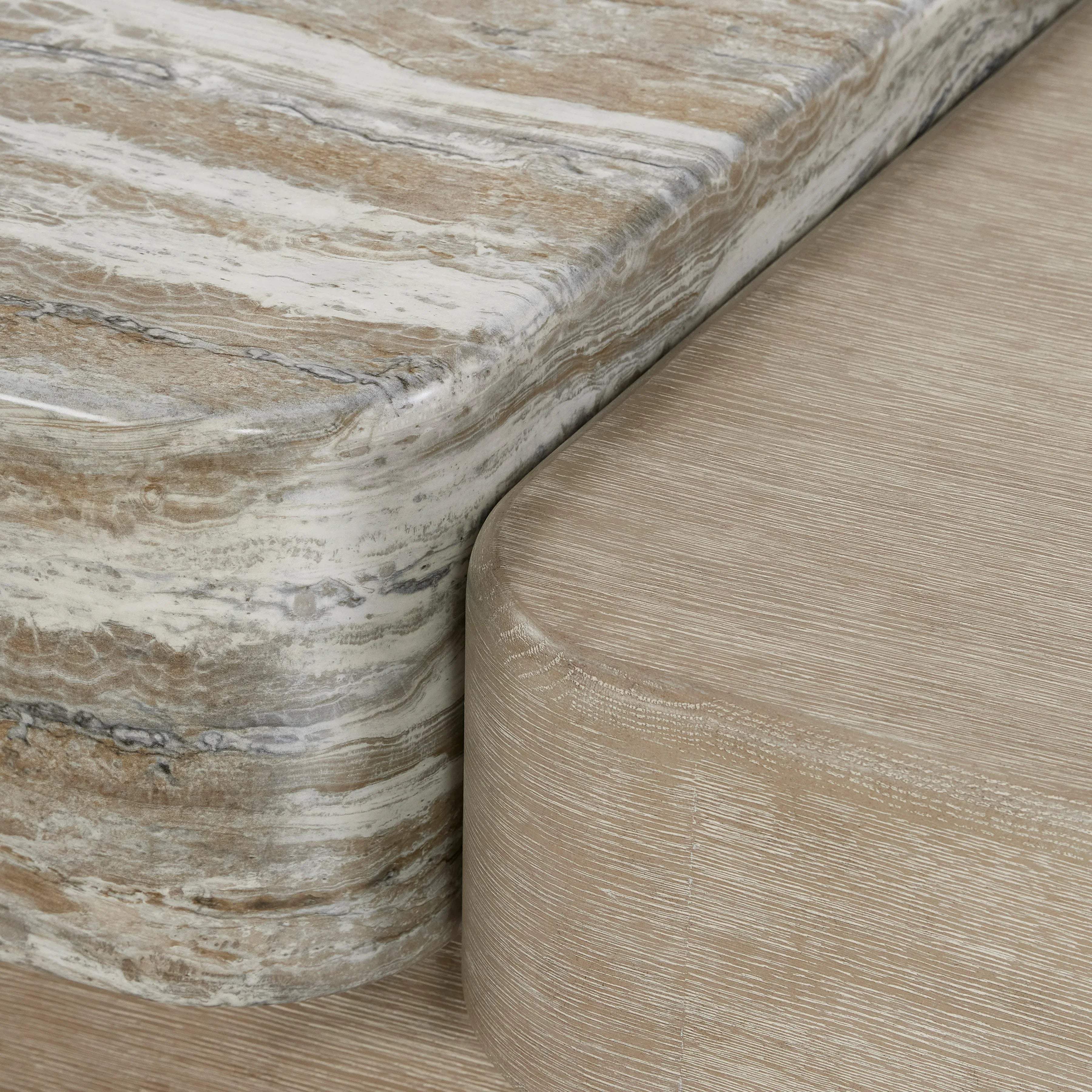 Bernhardt Arcadia Cocktail Table — Faux Stone Meets Cerused Clay Bernhardt Coffee Table
