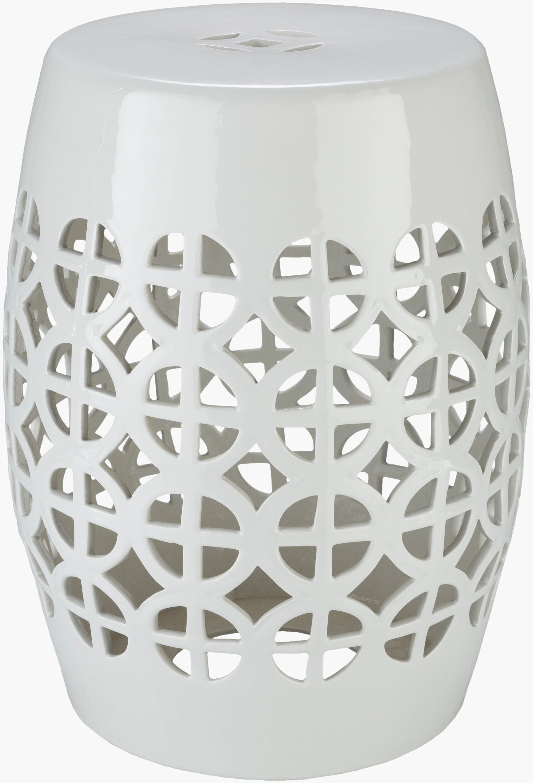 Ridgeway Garden Stool — White