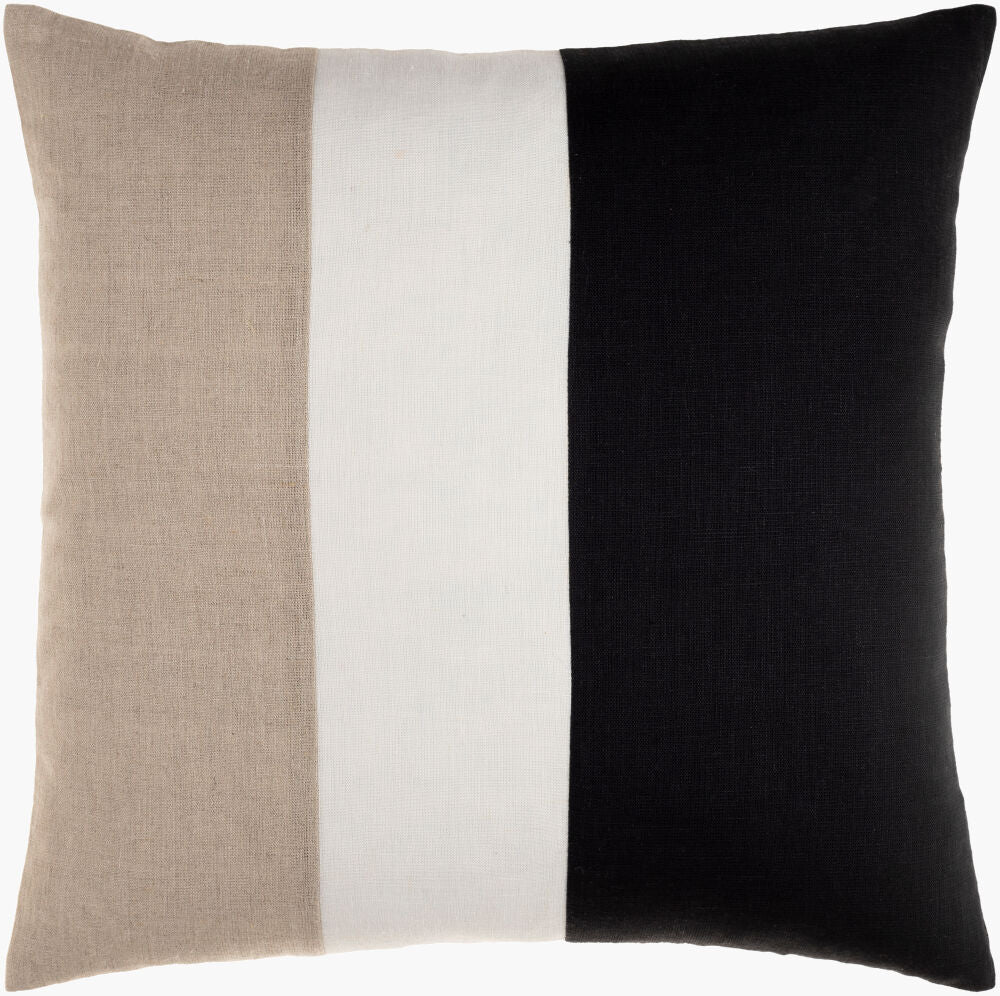 Roxbury Accent Pillow — Black/Cream