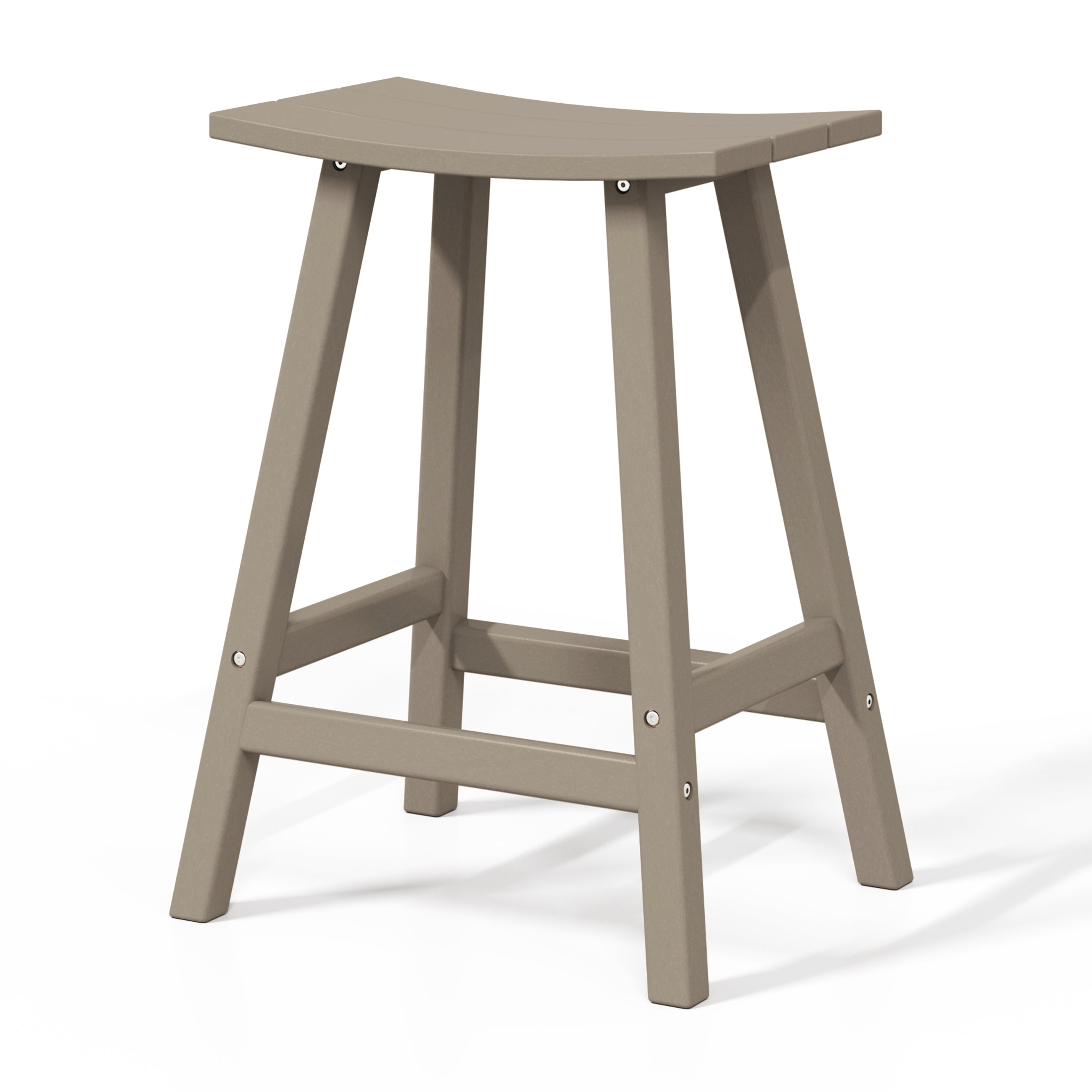 Stockholm All-Weather Outdoor Saddle Counter Stool (24" Height) Seahawk Designs Patio Bar & Counter Stools