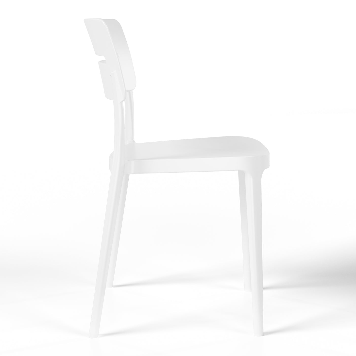 Polyform Stacking Dining Side Chair (Set of 2) White Seahawk Designs Patio Dining Chairs