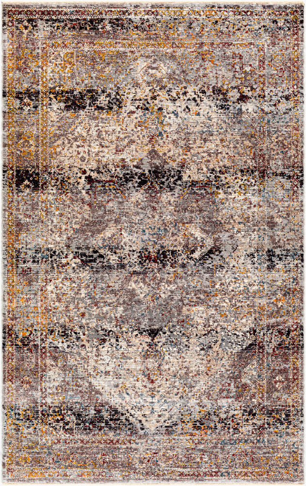 Arya Machine Woven Rug — Beige/Black