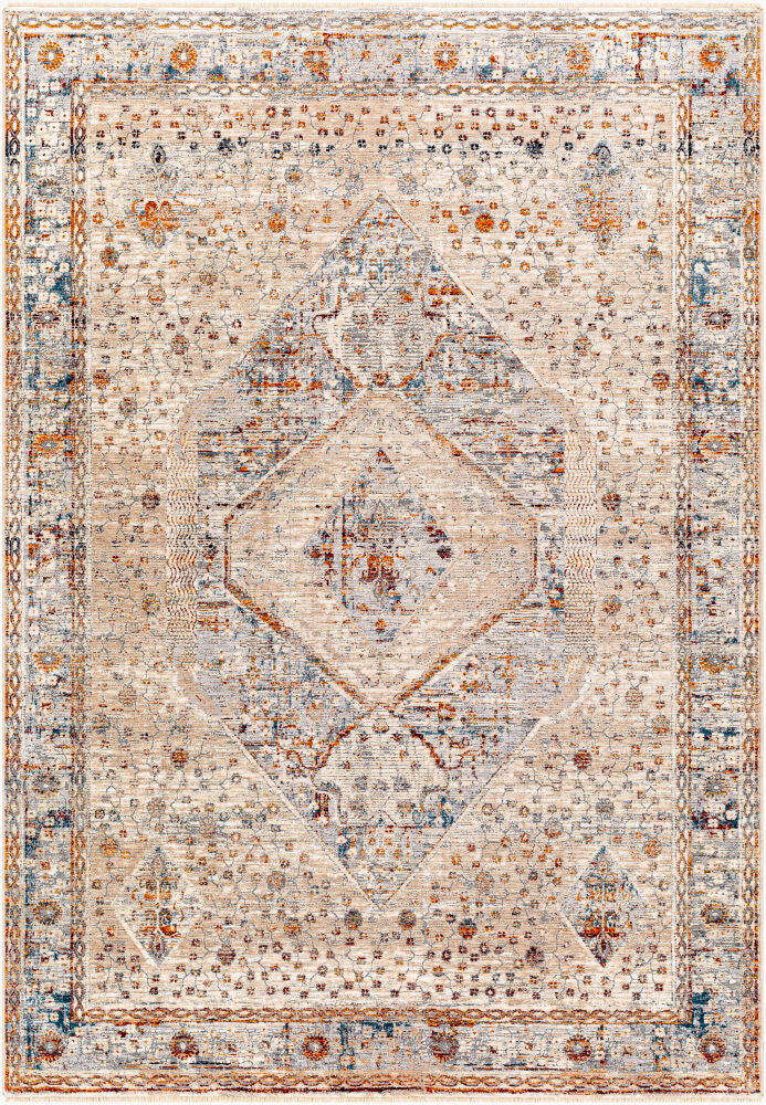 Arya Machine Woven Rug — Beige/Black