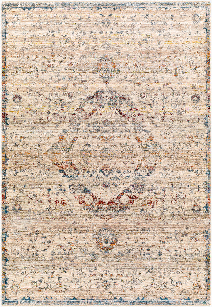 Arya Machine Woven Rug — Beige/Blue