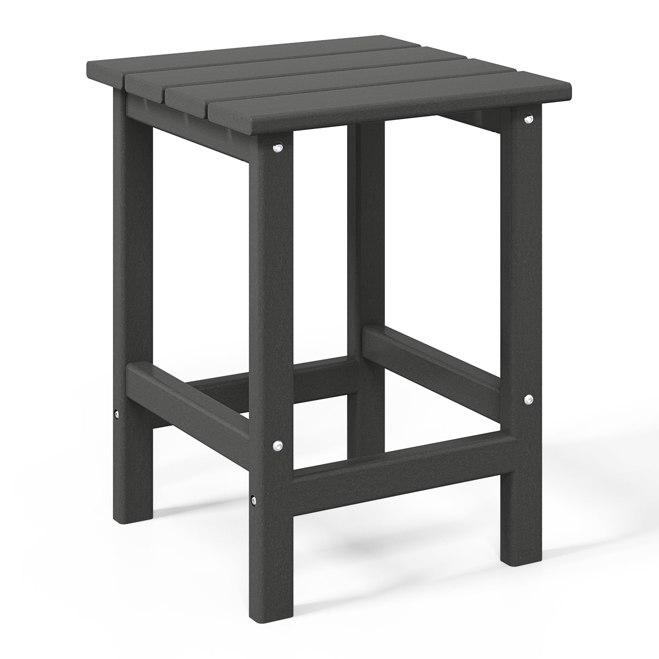 Tuscany All-Weather Outdoor Side Table (18" Height) Gray Seahawk Designs Patio Side Tables