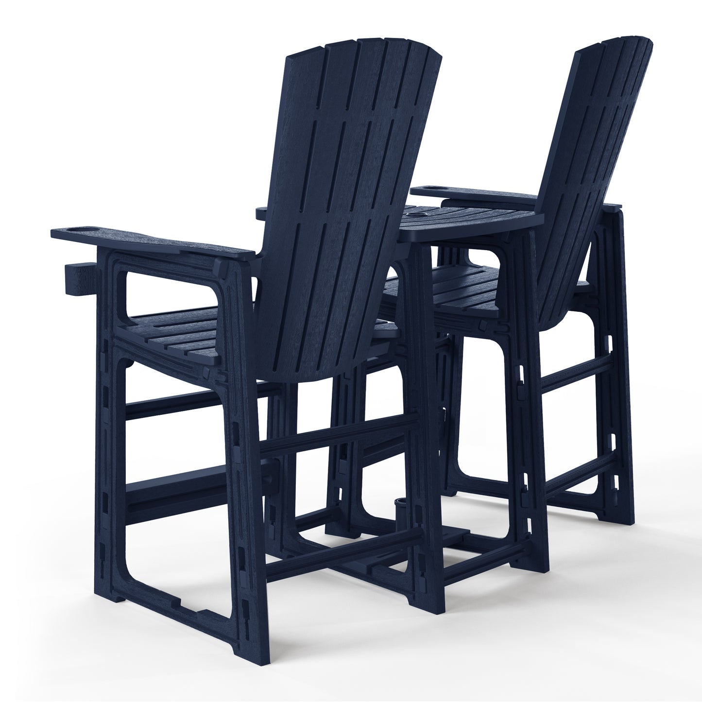 Snap’n Lock Adirondack Balcony Two-Chair Set with Connecting Wedge Table (No Tools or Hardware Required) Seahawk Designs Patio Chairs
