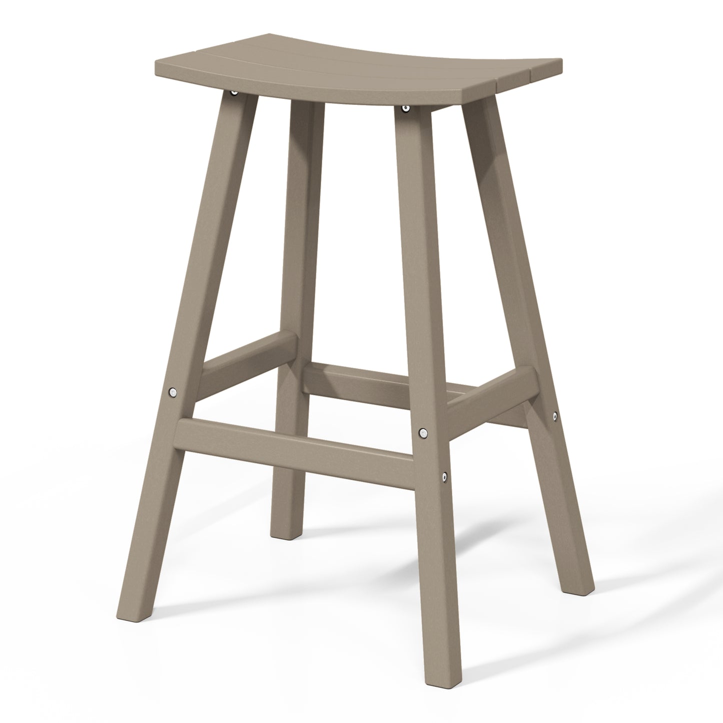 Stockholm All-Weather Outdoor Saddle Bar Stool (29" Height) Seahawk Designs Patio Bar & Counter Stools