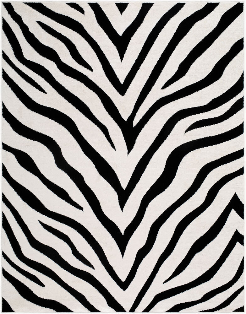 The Studio Edit Machine Woven Rug — Black/Cream
