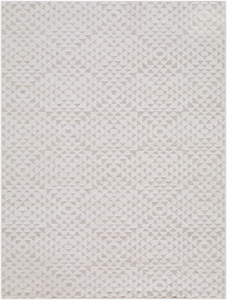 The Studio Edit Machine Woven Rug — Beige/Cream