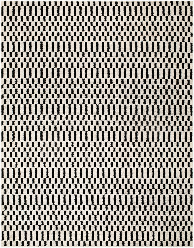 The Studio Edit Machine Woven Rug — Black/Cream