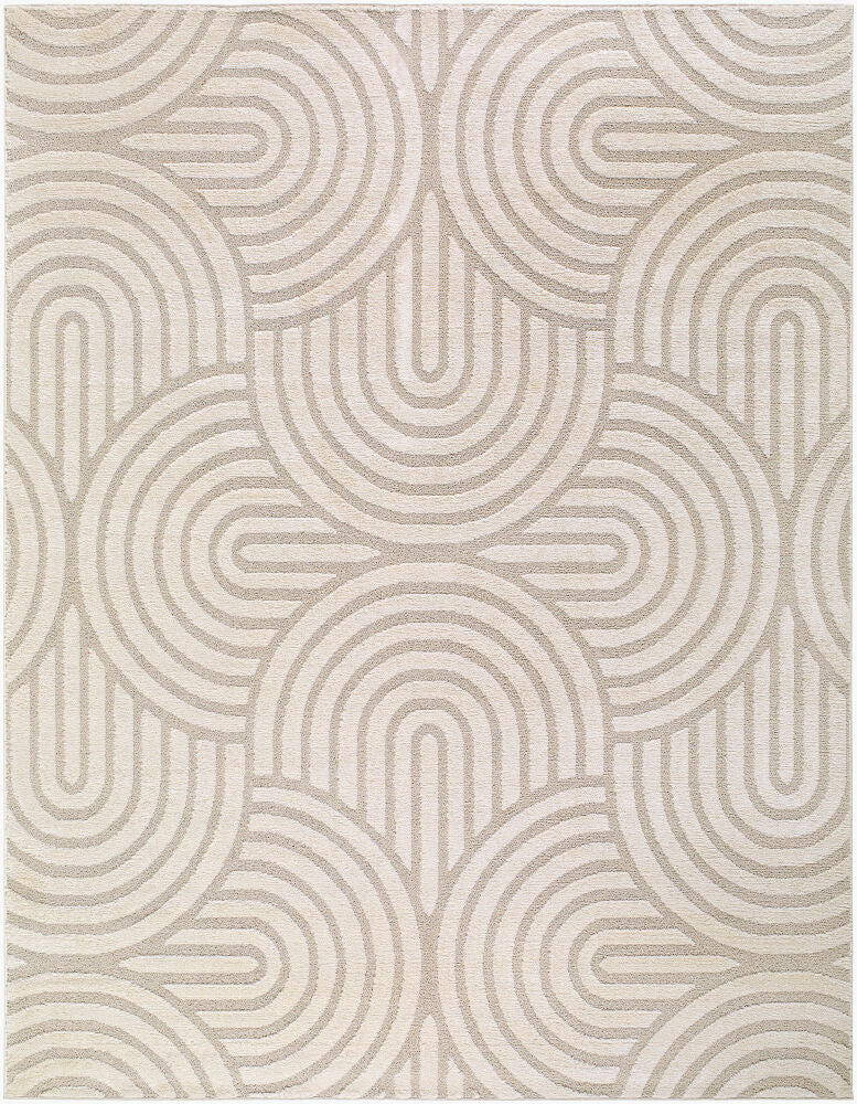 The Studio Edit Machine Woven Rug — Beige/Cream