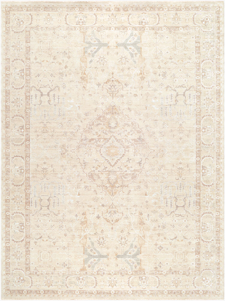 The Vintage Edit Machine Woven Rug — Cream/Light Beige