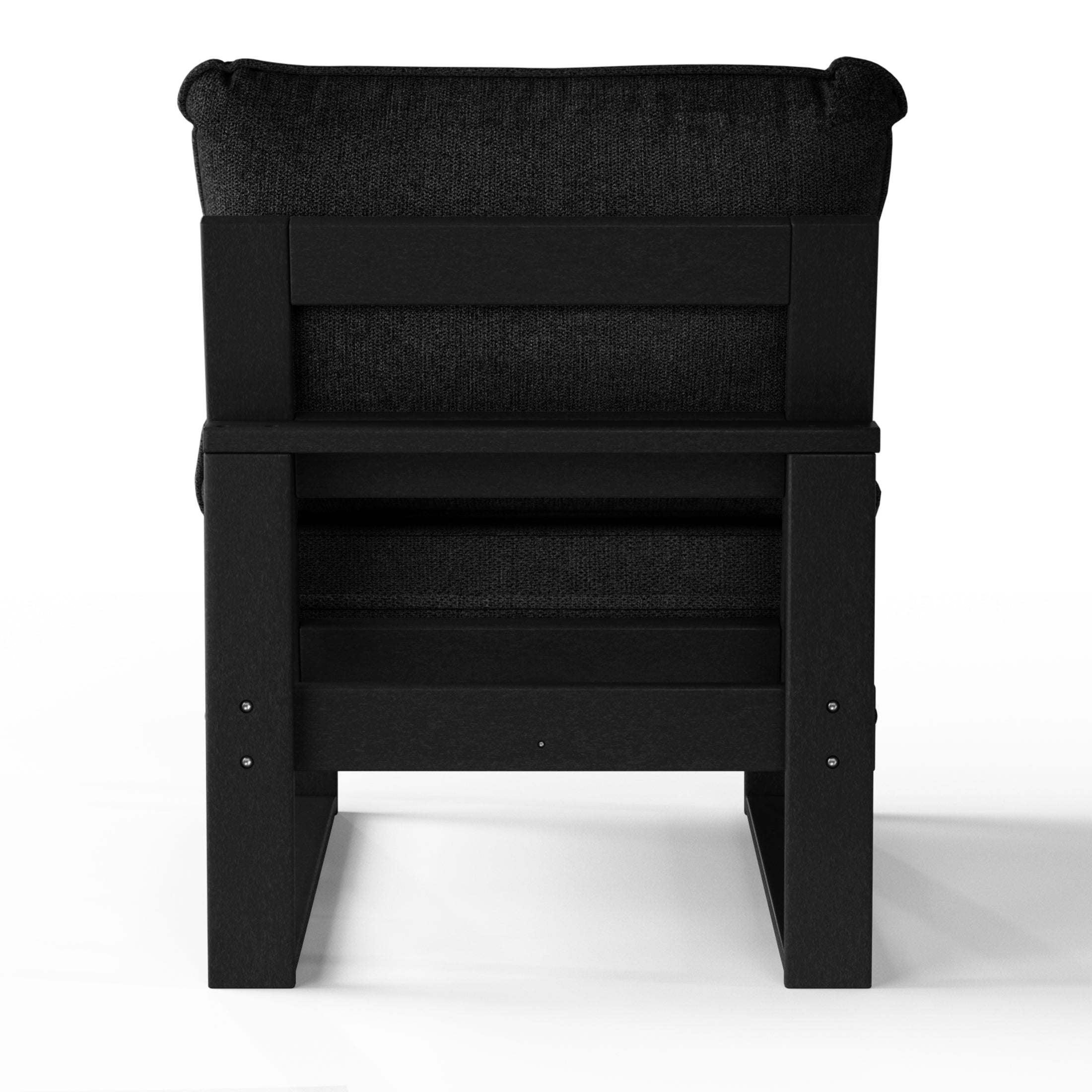 Signature All-Weather Outdoor Modular Deep Seating Cushioned Side Chair (Center Sectional Seat) Seahawk Designs Patio Chairs