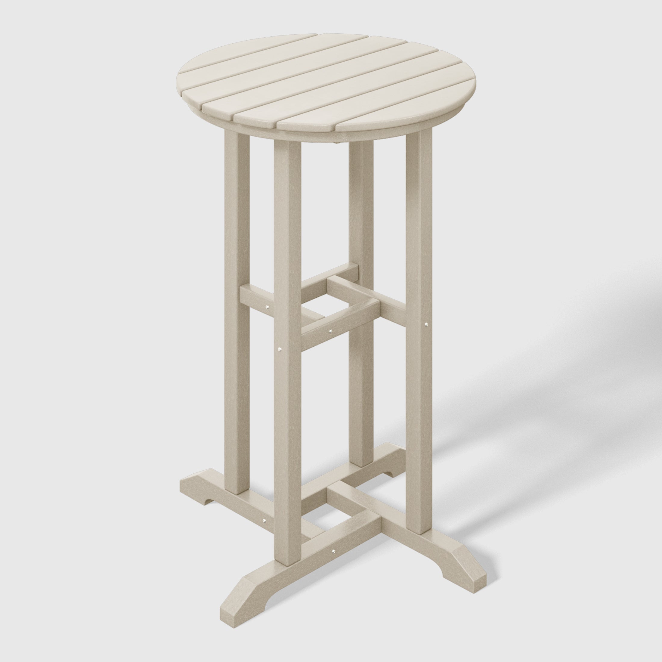 Stockholm All-Weather Outdoor Round Counter Bistro Table (37" Height) Sand Seahawk Designs Patio Bar Tables