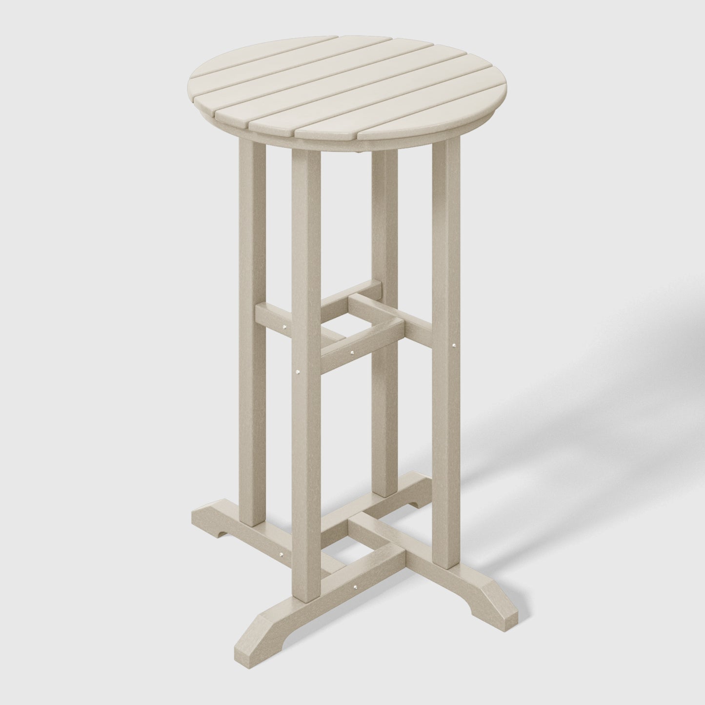 Stockholm All-Weather Outdoor Round Counter Bistro Table (37" Height) Sand Seahawk Designs Patio Bar Tables