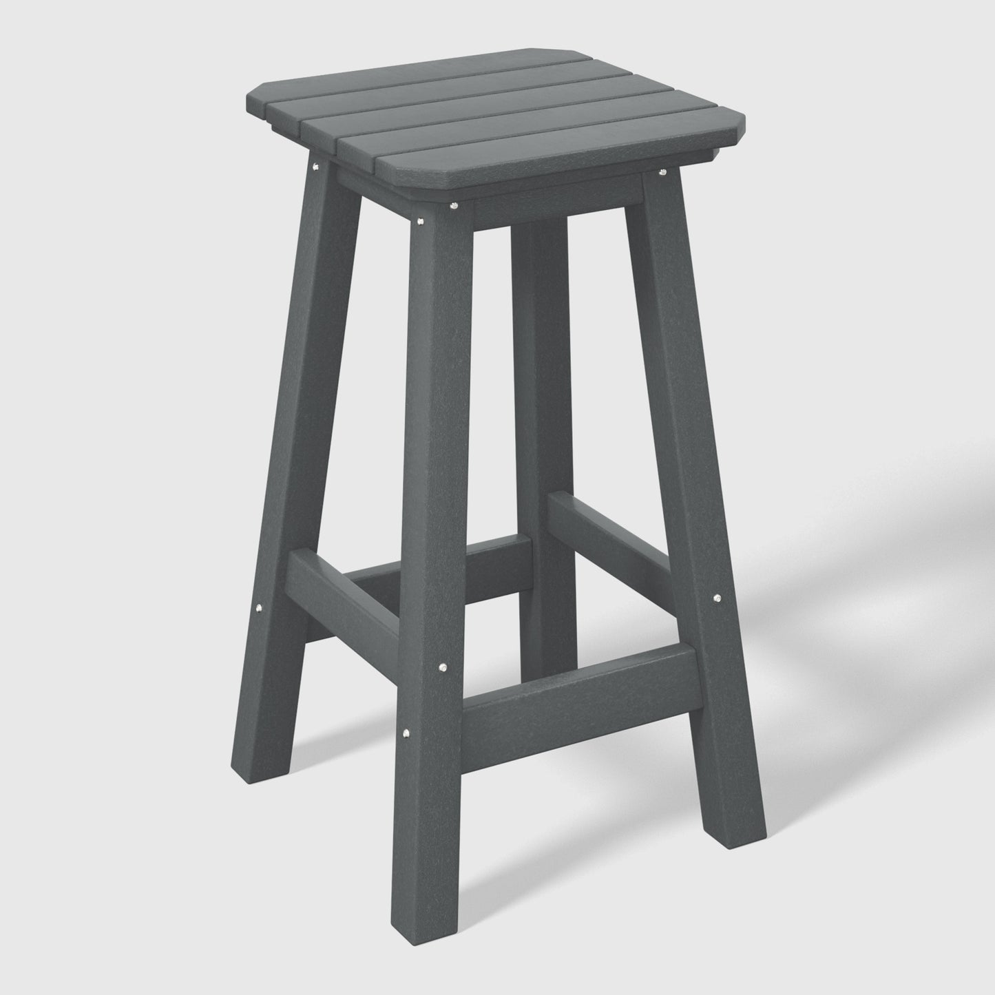 Stockholm All-Weather Outdoor Square Counter Stool (24" Seat Height) Gray Seahawk Designs Patio Bar & Counter Stools
