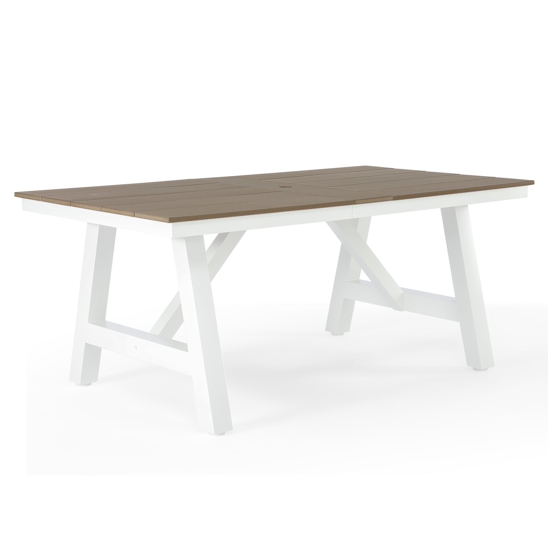 Vista 72" x 39" Rectangular Dining Table Weathered Wood Seahawk Designs Patio Dining Tables