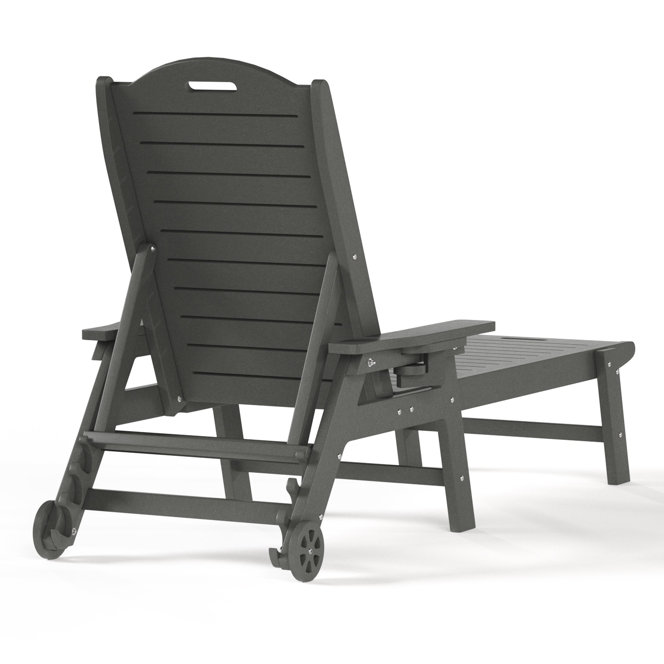 Santa Barbara Reclining Chaise Lounge with Cup Holder and Wheels Seahawk Designs Patio Chaise Lounges