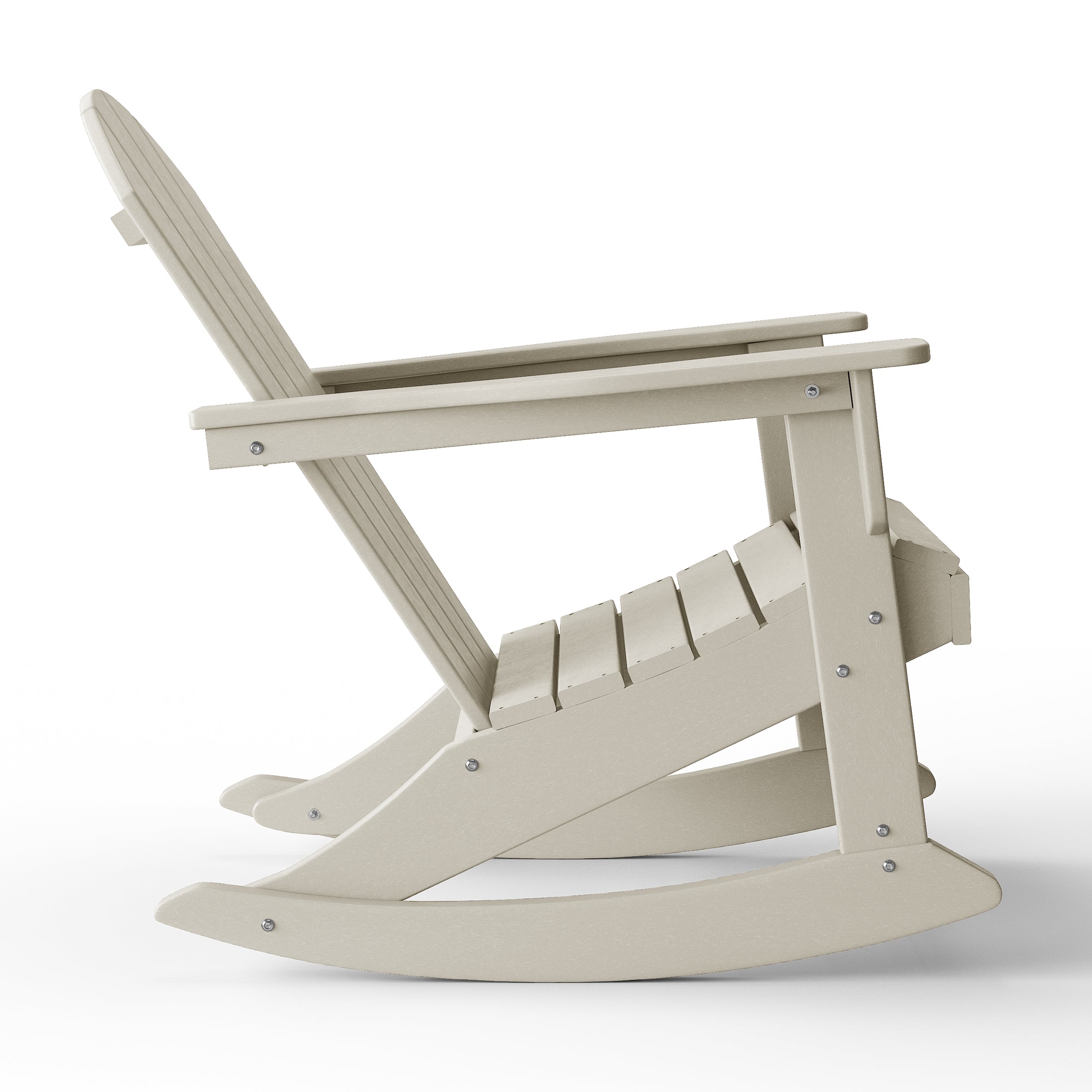 Chatham All-Weather Outdoor Classic Adirondack Rocking Chair Sand Seahawk Designs Patio Rocking Chairs