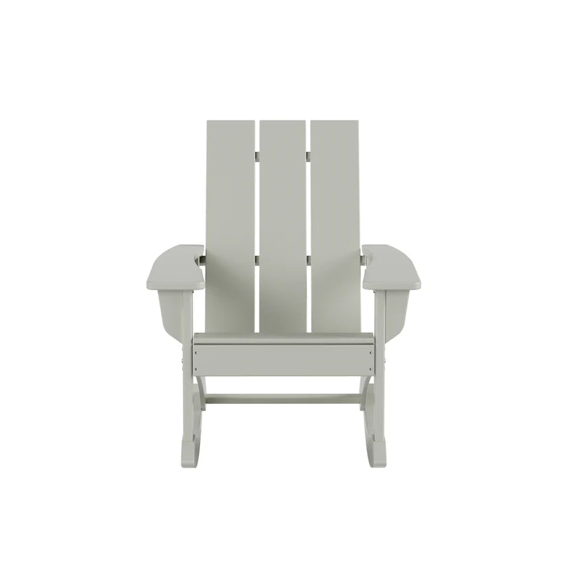 Malibu Modern All-Weather Outdoor Rocking Adirondack Chair Sand Seahawk Designs Patio Rocking Chairs