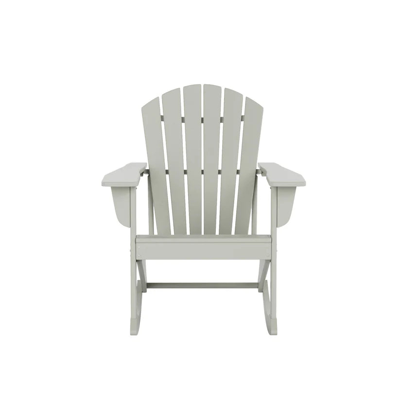 Westport All-Weather Outdoor Rocking Adirondack Chair Sand Seahawk Designs Patio Rocking Chairs
