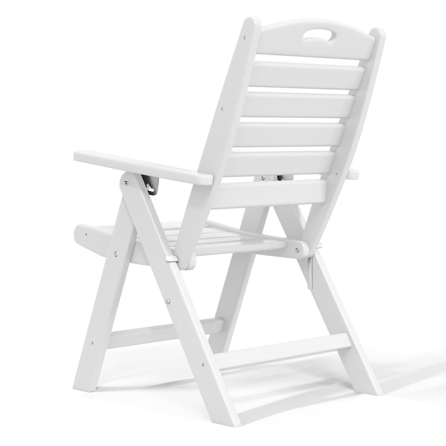Aarhus All-Weather Outdoor Patio Folding Tall Back Dining Chair (38" High) Seahawk Designs Patio Dining Chairs