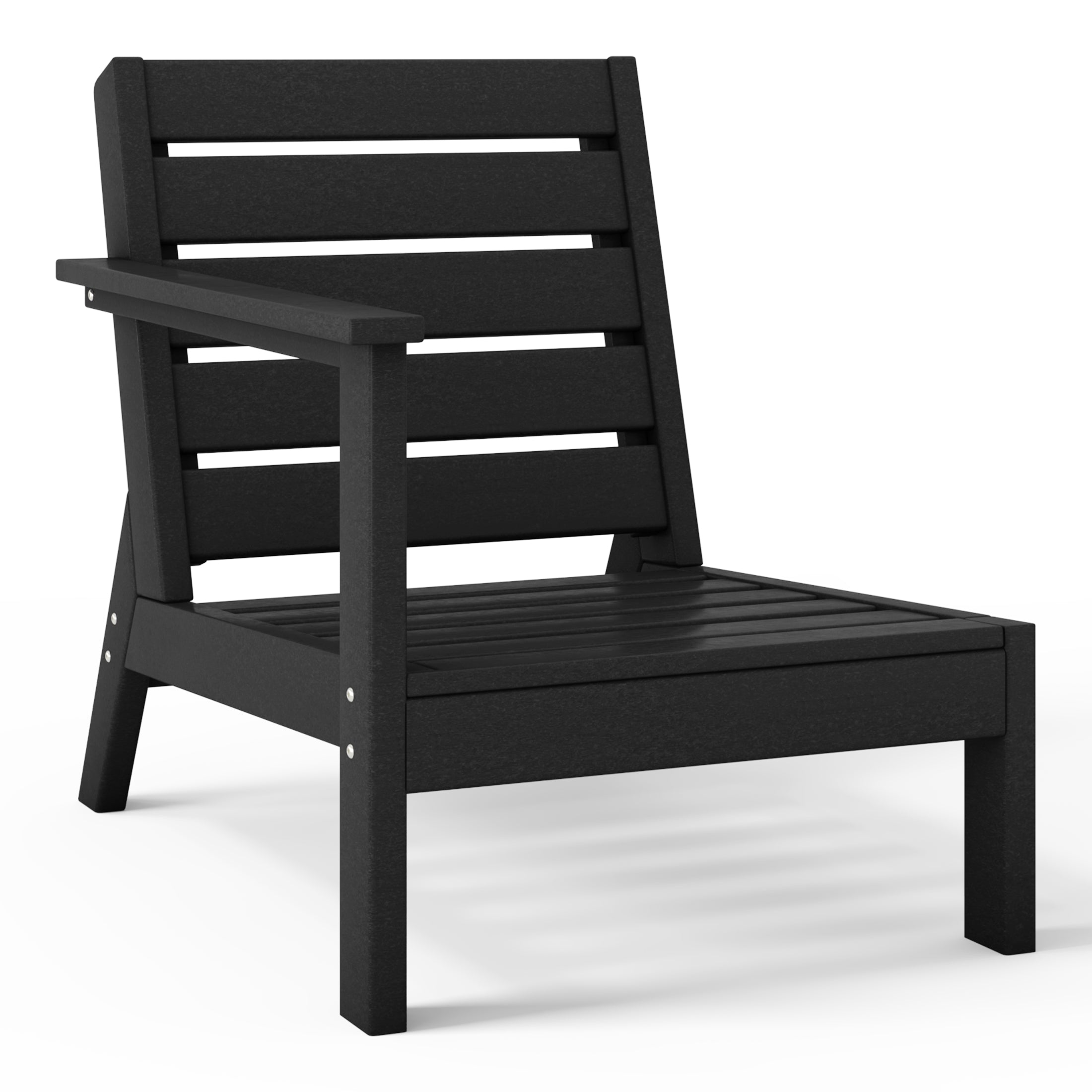 Scottsdale All-Weather Outdoor Modular Deep Seating Left Arm Chair (with Optional Cushions) Black Seahawk Designs Patio Chairs