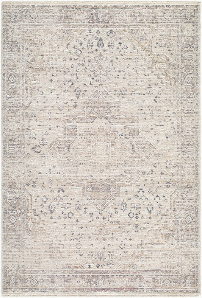 Seclusion Machine Woven Rug — Charcoal/Cream